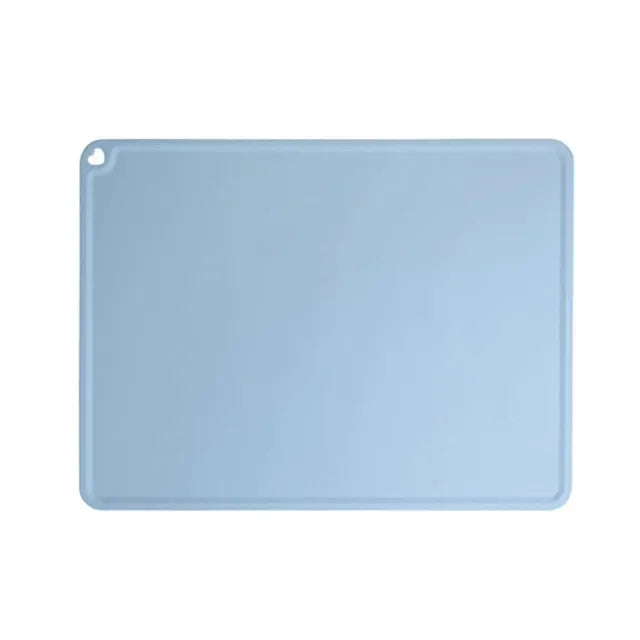 tapis imperméable silicone gris rose bleu clair lisse moderne chiens bol