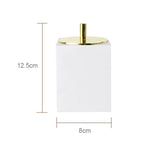 ensemble salle bain marbre blanc doré distributeur savon boîte mouchoirs diffuseur moderne