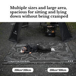 tapis pique nique imperméable oxford cloth cartographique moderne noir blanc 200cm 300cm camping