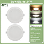 lampe encastrable led blanc moderne clips 3000k 4000k 6000k 10w 24w opacité