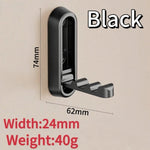 porte sacs pliables adhésifs modernes noir doré minimaliste 74x24mm 1pc 2pc 3pc 4pc
