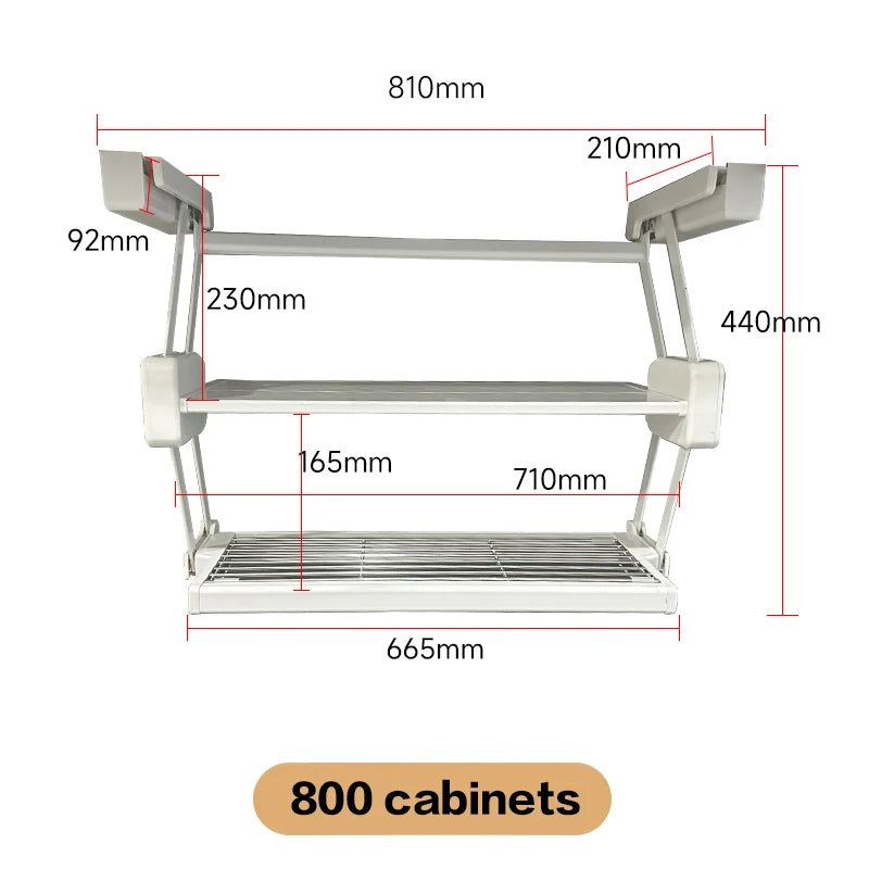 étagère pliable aluminium gris moderne clips rangement cuisine multiple utilisation 400mm 900mm blanc