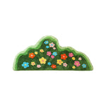tapis vert fleurs moderne intérieur polypropylène géométrique jaune blanc rose orange doux