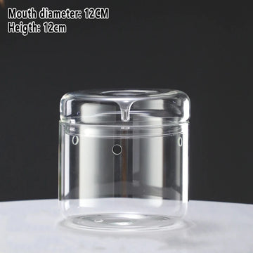 vase verre moderne transparent plante artificielle décoration intérieure gravier mousse succulente micro paysage