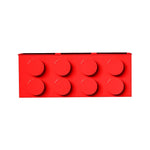 boîtes rangement magnétiques rouge jaune bleu vert blocs lego couteau pince spatule brosse moderne