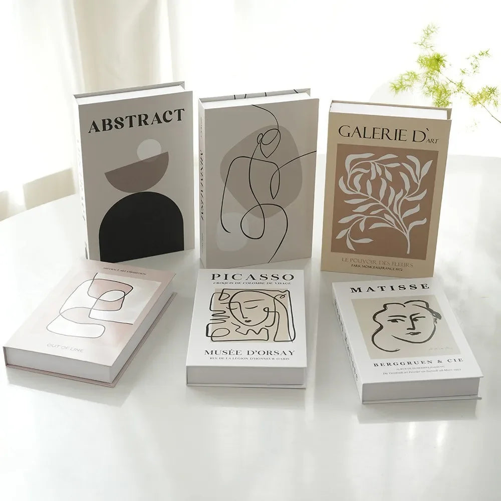 décoration maison abstraite livres factices boîtes décoratives moderne minimaliste
