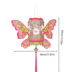lanterne papillon artisanale transparente motifs floraux couleurs vives tassel inclusion ornementations traditionnelles occasions fêtes