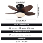 ventilateur lumière intégrée télécommande lames bois naturel abat jour blanc minimaliste rechargeable
