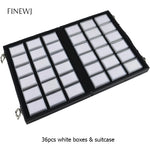 boîte rangement bijoux noir moderne cadenas boîtes transparentes.storage organizer jumbo sizegems