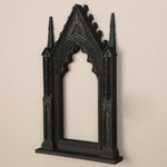 miroir gothique noir orné pointes décoration murale foncé sculpté