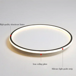 Plafonnier LED moderne blanc rond lisse 50cm 80cm chambre salon