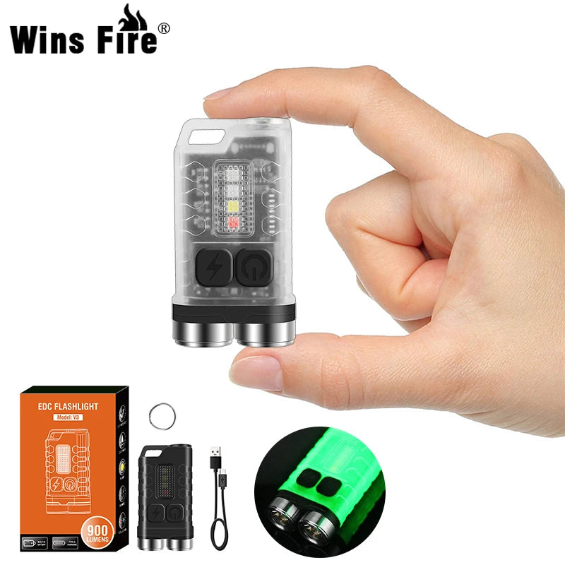 lampe torche vert translucide rechargeable led ultra lumineuse uv portable hiking camping