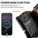 lampe frontale led rechargeable type 30w noir orange power bank