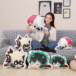 coussins peluche dessin animé my hero academia izuku bakugou shoto manga blanc noir rouges