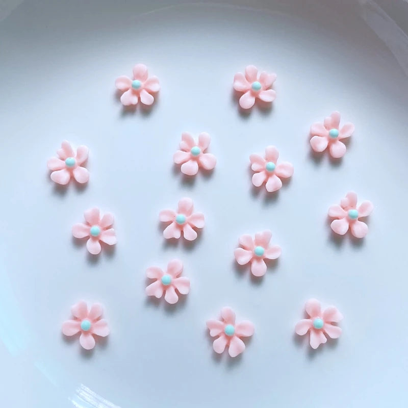 ornements résine fleurs colorées décoration bijoux accessoires coiffure enfantine simple 6mm