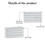appliques murales modernes led ip65 étanches noir blanc vis aluminiumextérieur balcon couloir
