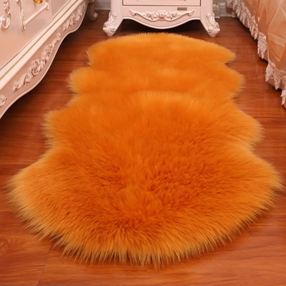 tapis fourre épais doux blanc moderne maison solide antidérapant pvc washable