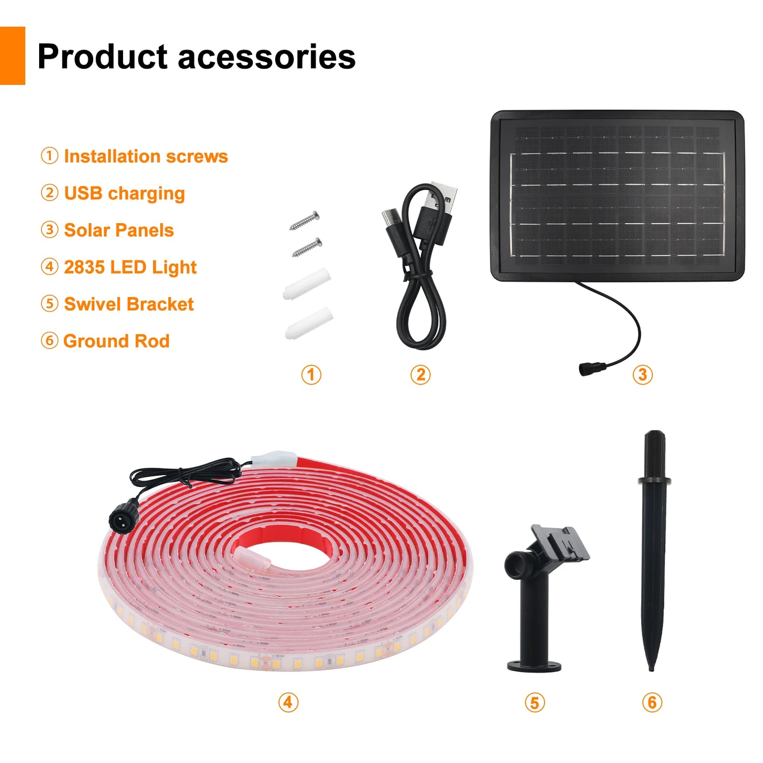 Éclairage solaire terrasse bande LED 24V