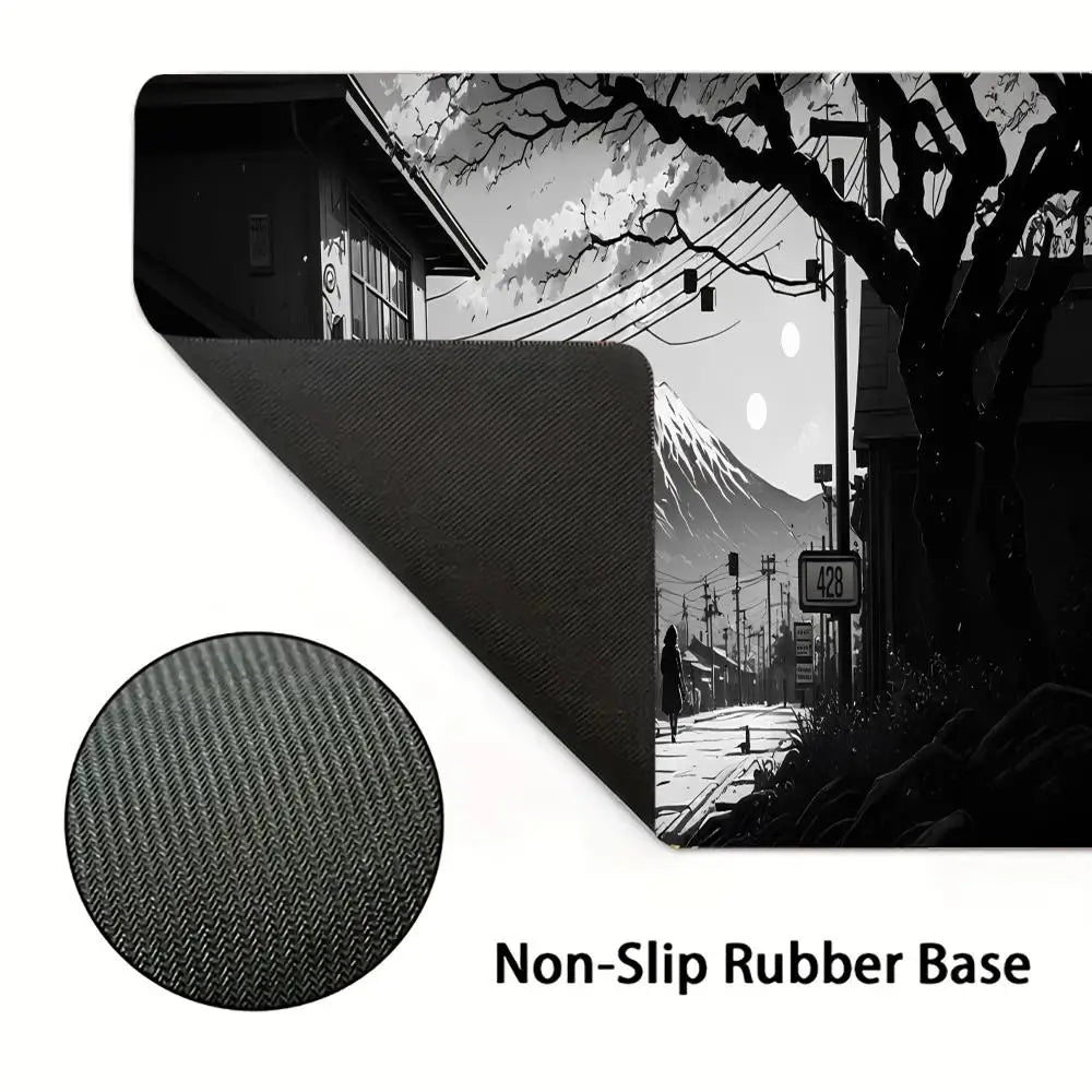 tapis souris noir illustration urbaine caoutchouc protection jeu souris artiste accessoire