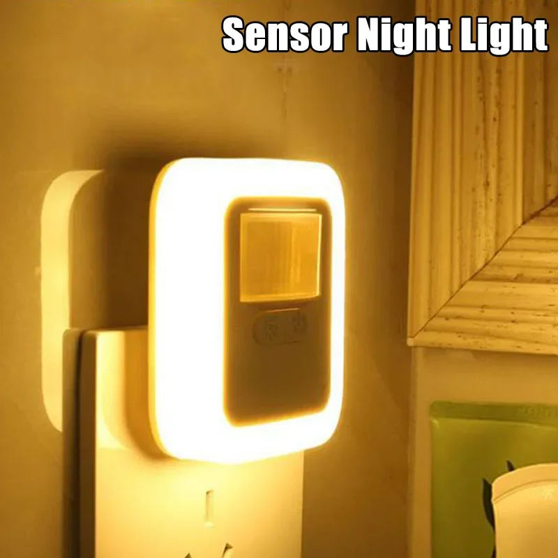 veilleuse nuit détecteur mouvement blanc moderne adhésif réglable luminosité sensorielle led abs intelligenceénergie chambreescalier
