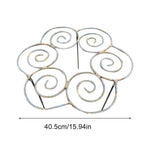 support plante métal résistant intempéries spirales gris vert jardin patioextérieur