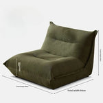 fauteuil inclinable vert olive corduroy moderne coussin d'appoint dimension 89x94x69 cm