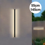 applique murale led moderne noire ip65 résistante eclairage extérieur contemporain 85265v 55cm 100cm