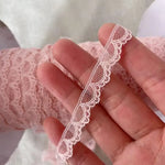 ruban dentelle polyester blanc noir beige clair 10mm classique 30mètres