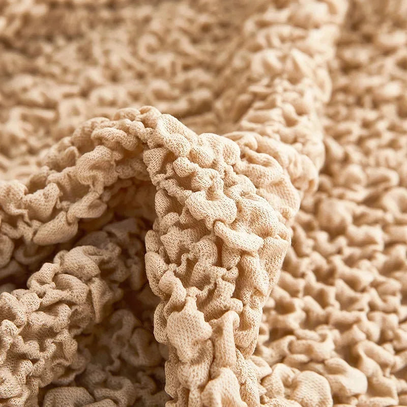 housse canapé polyestère beige texture bouclée moderne lavable machine salon