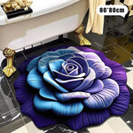 tapis bain doux motif rose 3d fleurs modernes antidérapant absorbant salle d'eau