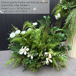 décoration maison naturelle composition florale artificielle feuilles fleurs vert blanc rose rustic styleextérieurintérieur