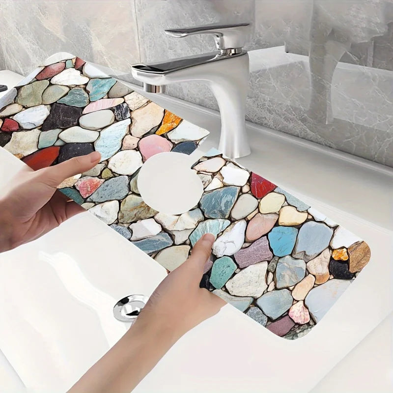 tapis cuisine multicolore moderne antidérapant rapide absorbant drainage barrière éclaboussures polyestère durable