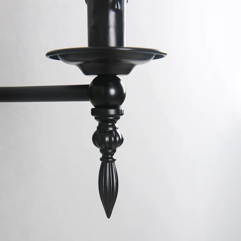 applique murale classique noire fixée mur ampoule filament éclairage quotidien fer lisse traditionnel