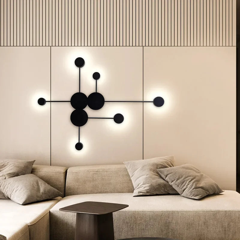 applique murale led moderne noir blanc luminaire salon cuisine salon intérieur maison