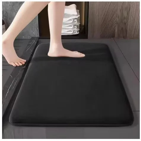 tapis bain gris moderne doux absorbant antidérapant lavable machine confortable salon salle bain