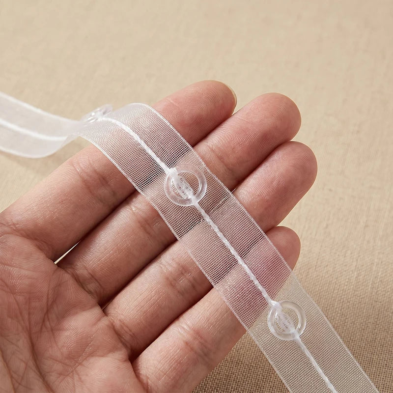 ruban transparent blanc semi transparent moderne tissu polyester 20mètres largeur constante projet diy