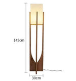 lampe sol bois naturel moderne minimaliste tissu blanc éclairage 10 15m² led ans garantie