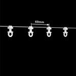 accessoires rideau polonais courroie blanc moderne 54mm 60mm 70mm 80mm fixations voies