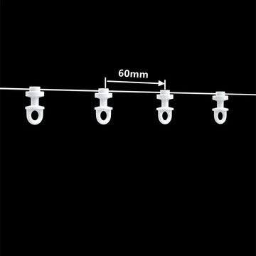 accessoires rideau polonais courroie blanc moderne 54mm 60mm 70mm 80mm fixations voies