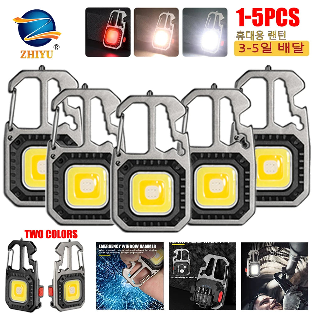 lampe multifonctionnelle rechargeable led modes gris métallique robuste type banque alimentation