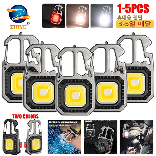 lampe multifonctionnelle rechargeable led modes gris métallique robuste type banque alimentation