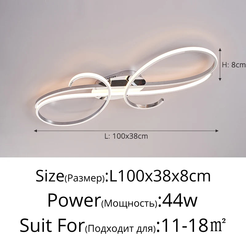 plafonnier led moderne blanc noir circulaire contemporain télécommande suspension intérieure decoration