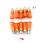 interrupteurs couleur orange vert rouge transparent modernes fixations lumière signalisation