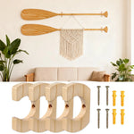 supports muraux bois pagaies réglables murale intérieur décoration naturelle rustic