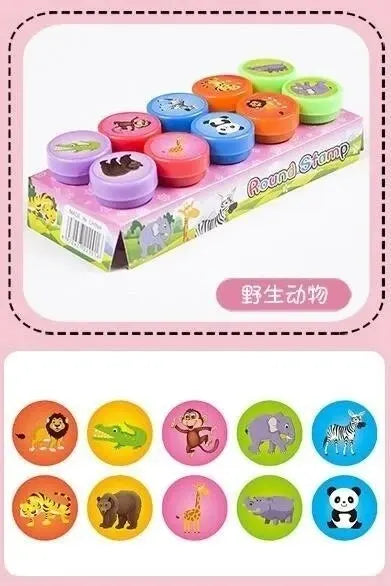 tampons dessin animé animaux visages peinture manuelle décoration photo enfant variées opaques