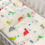 matelas bébé 120x60cm double faces motifs animaux doux rose blanc bleuclair