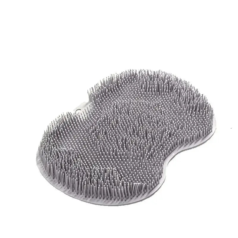 tapis massage pieds gris brins différents longueur texture unique antidérapant moderne douche suction cups