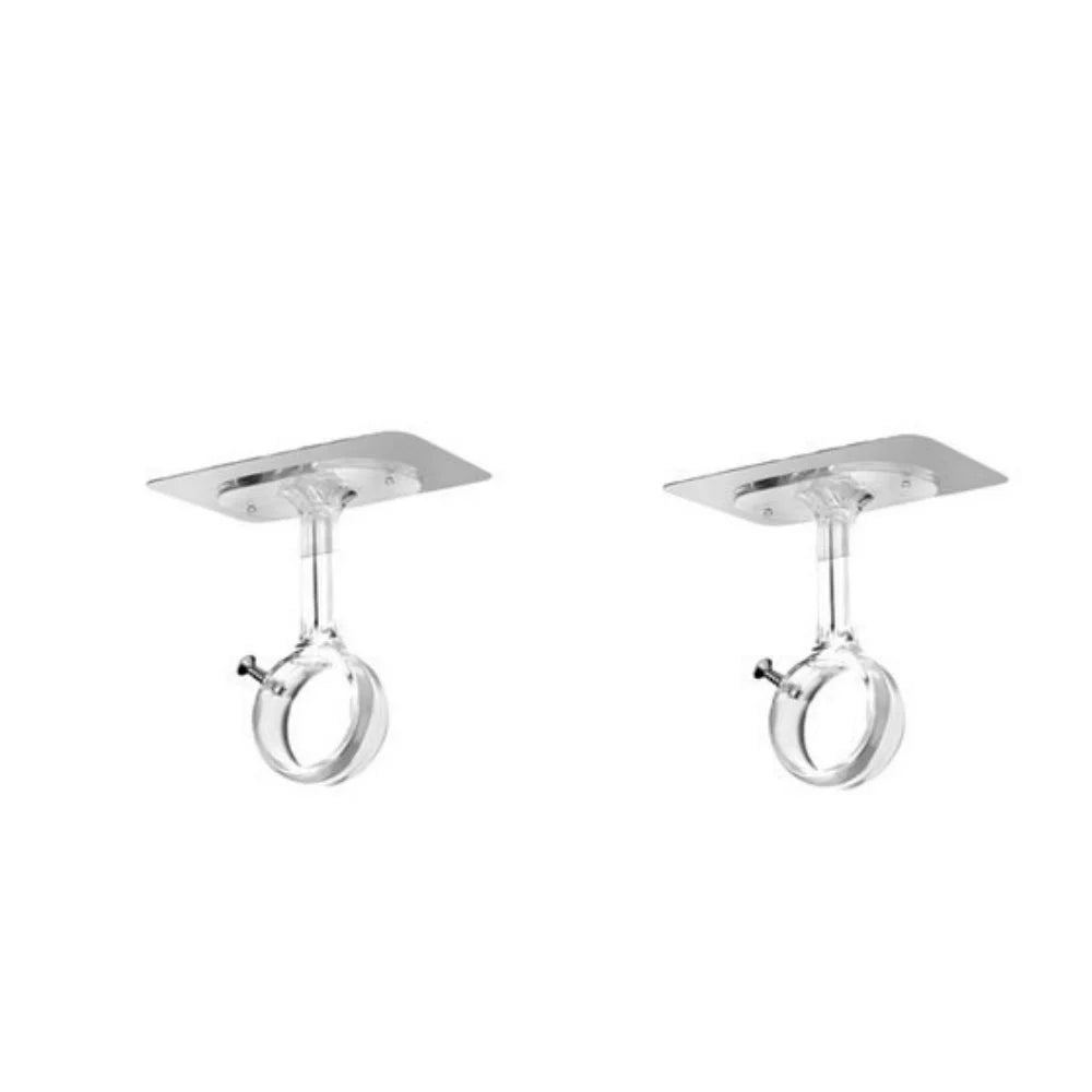 supports rideaux adhésifs transparents noirs modernes 10lb visuels multiples pièces