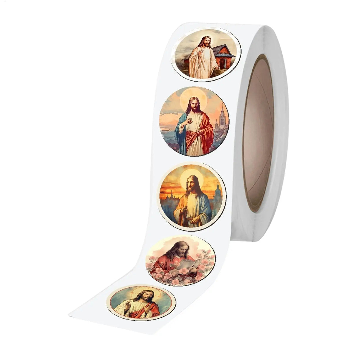 autocollants multicolores jésus scènes illustrées adhésifs décoration mur portable téléphone