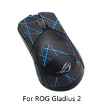 autocollants antiderapants noirs motif geometrique souris gaming rog gladius deux trois